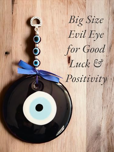 WARMINGO DE Big Size Evil Eye Hanging for Home or Office | Turkish Evil Eye for Home Main Door Entrance | Brings Good Luck & Prosperity | Evil Eye Wall Hanging (3 Eye Large) - Image 3