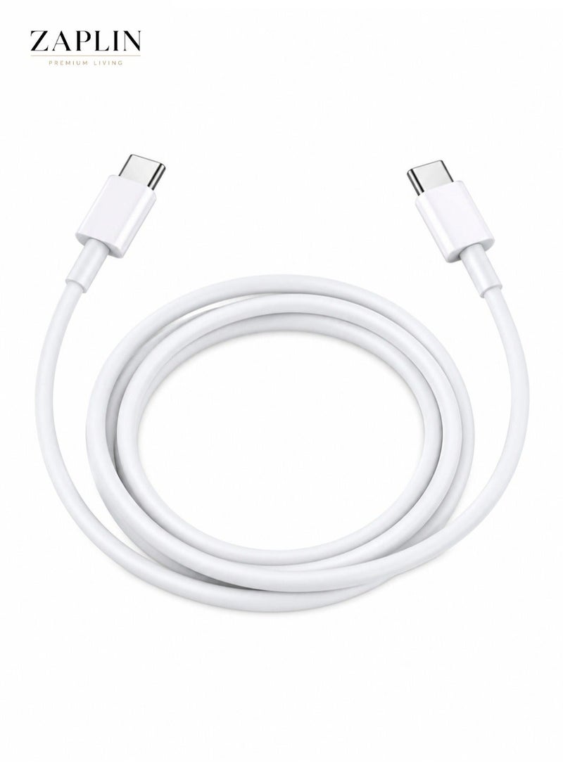 ZapLin 60W USB C to C Cable 2M Super Fast Charging for iPhone 17/16/15 Series iPad MacBook Samsung Galaxy Huawei Xiaomi OPPO OnePlus - Image 1