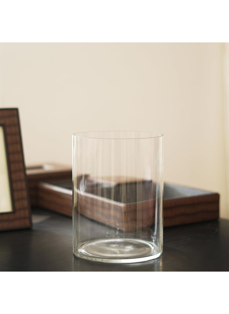 PURE HOME + LIVING Pure Home Living Clear Cylindrical Glass Vase Small  - Image 2