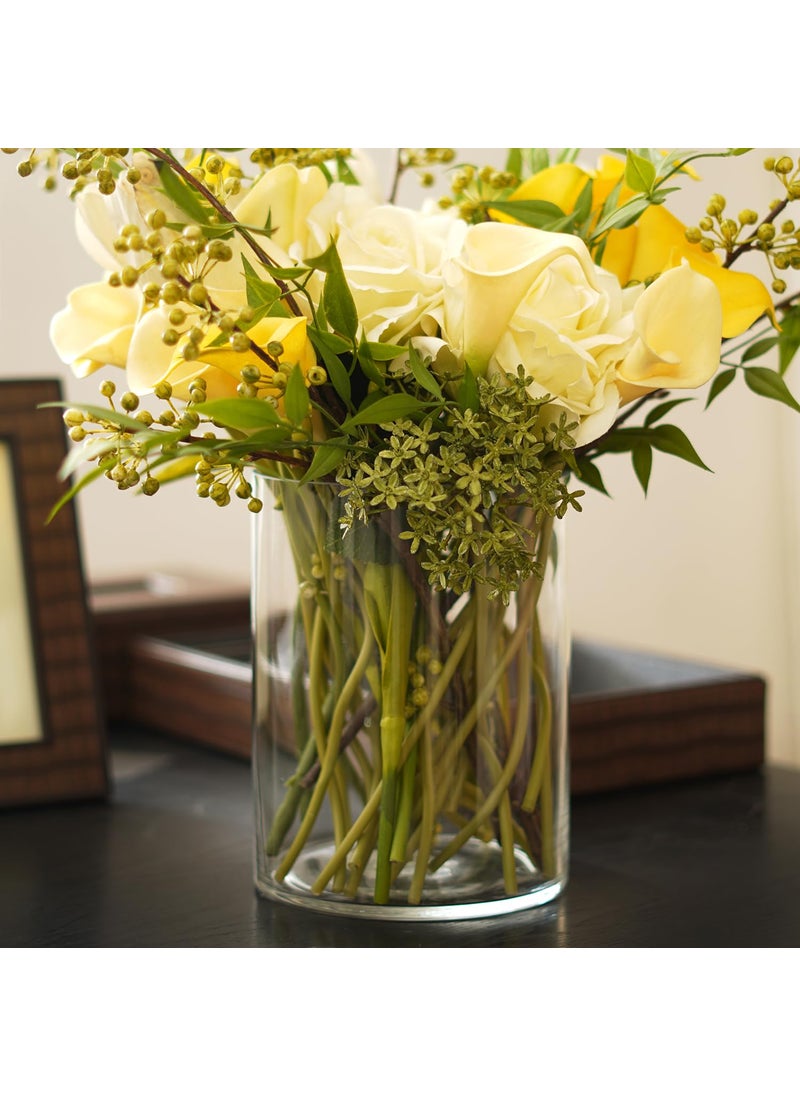 PURE HOME + LIVING Pure Home Living Clear Cylindrical Glass Vase Small  - Image 1