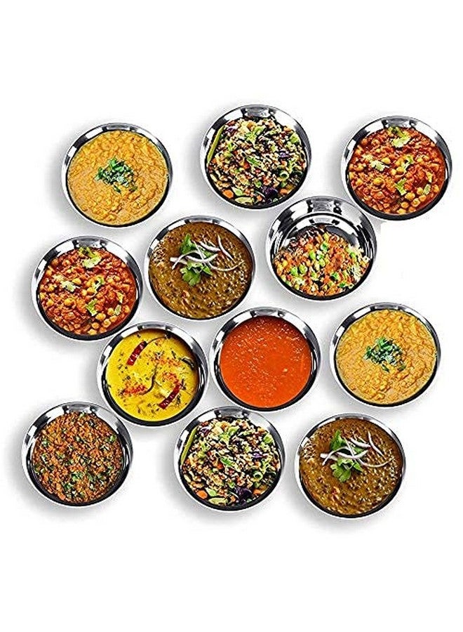 Kanshita's Rasoiware Stainless Steel Heavy Gauge Dal/Sabji Katori Wati Set with Mirror Finish 220 ML Set of 6 - Image 3