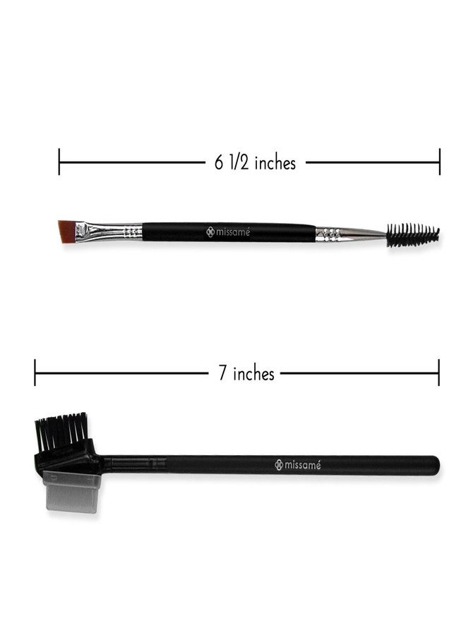 Missamé Metal Teeth Eyelash Comb and Duo End Angled Eyebrow Brush with Spoolie, Best To Define Mascara, Eye Brow Powder Makeup and Lash Extension - Image 5