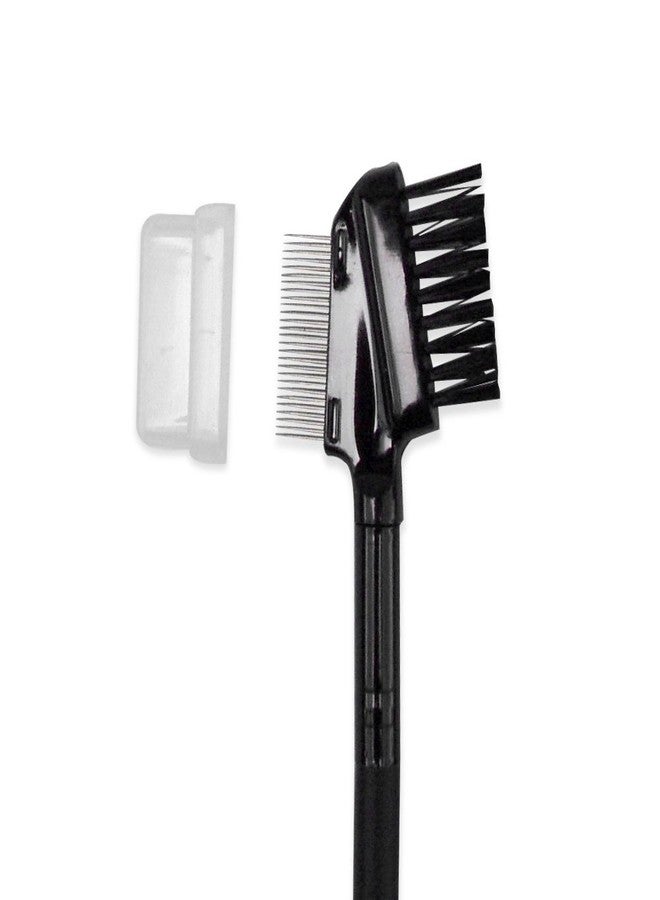 Missamé Metal Teeth Eyelash Comb and Duo End Angled Eyebrow Brush with Spoolie, Best To Define Mascara, Eye Brow Powder Makeup and Lash Extension - Image 3