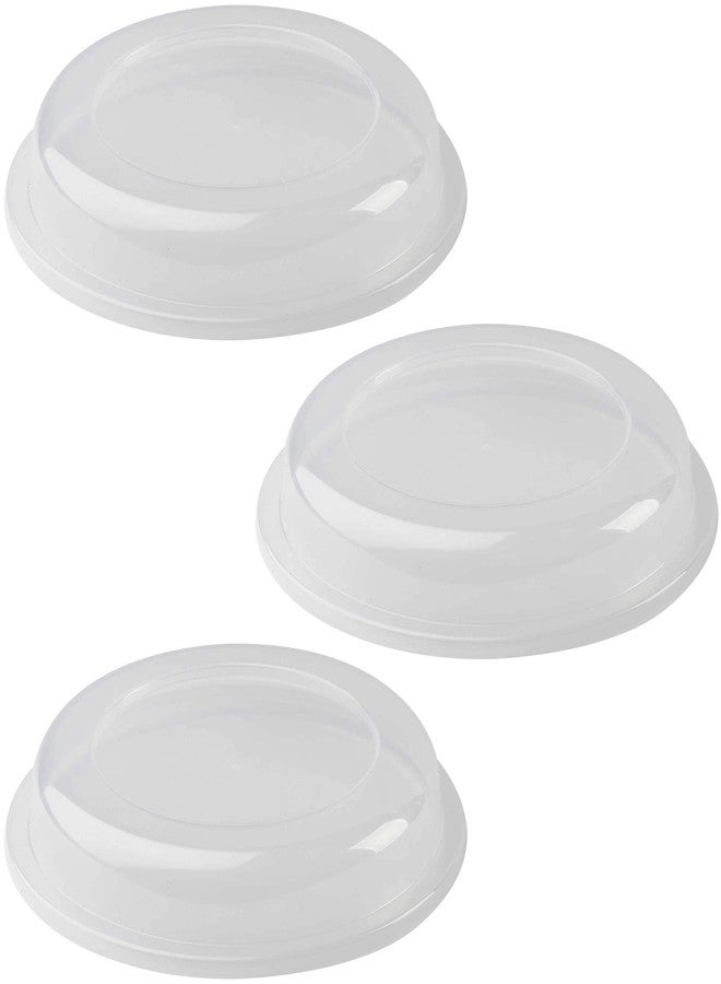 Providence Spillproof Independence Dishware Lid - Fits Scoop Plate, Partition Plate, Inner Lip Plate, Divided Plate - 9 Inch Diameter - 3 Pack - Image 1