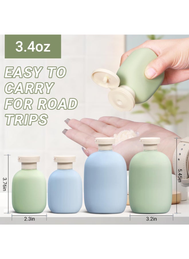 ASEVAT 34oz Travel Bottle with Flip Cap Leak Proof Squeeze Bottles Refillable Plastic Travel Containers for Creams Lotion Foundation Shampoo Conditioner - Image 4