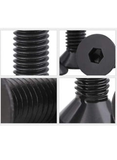 Y&D Cap Screws 50pcs Socket Screw Set M2 M2.5 M3 M4 M5 M6 M8 Flat Head Countersunk Black Grade Alloy Steel Hex Fastener (Size: 20mm, Type: M6)  - Image 3