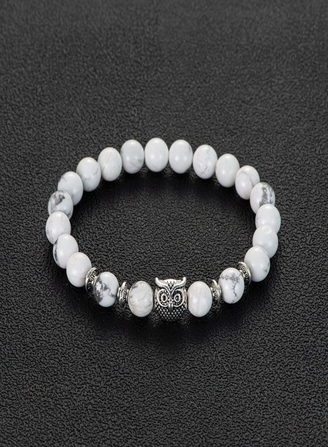 Softones Owl Gifts Owl Bracelets Healing Crystals Bracelet for Women Men Spiritual Energy Beaded Bracelet Set Gifts - Image 4