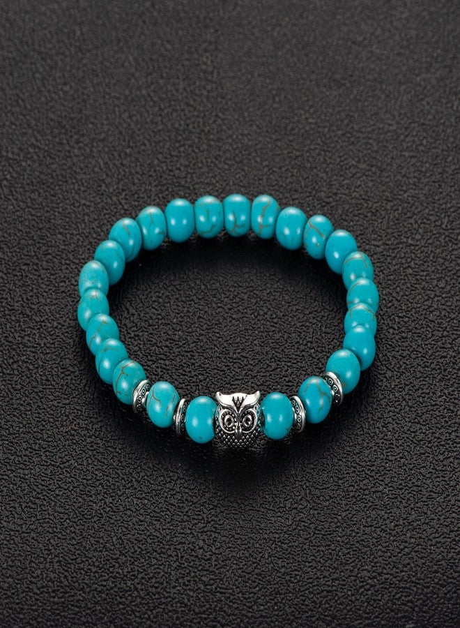 Softones Owl Gifts Owl Bracelets Healing Crystals Bracelet for Women Men Spiritual Energy Beaded Bracelet Set Gifts - Image 5