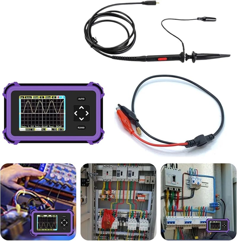 Handheld Digital Oscilloscope 1MHz Bandwidth 8 33MSa s Sampling Rate Signal Generator Rechargeable - Image 3