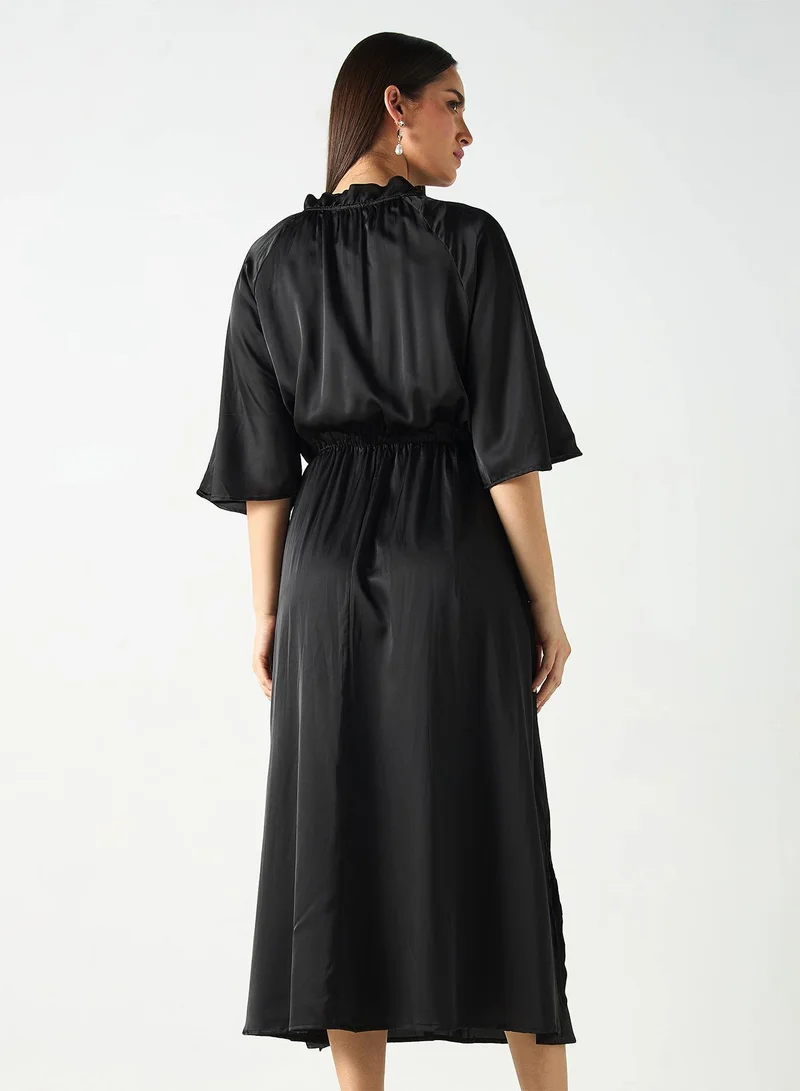 SINOIR Satin Midi Dress