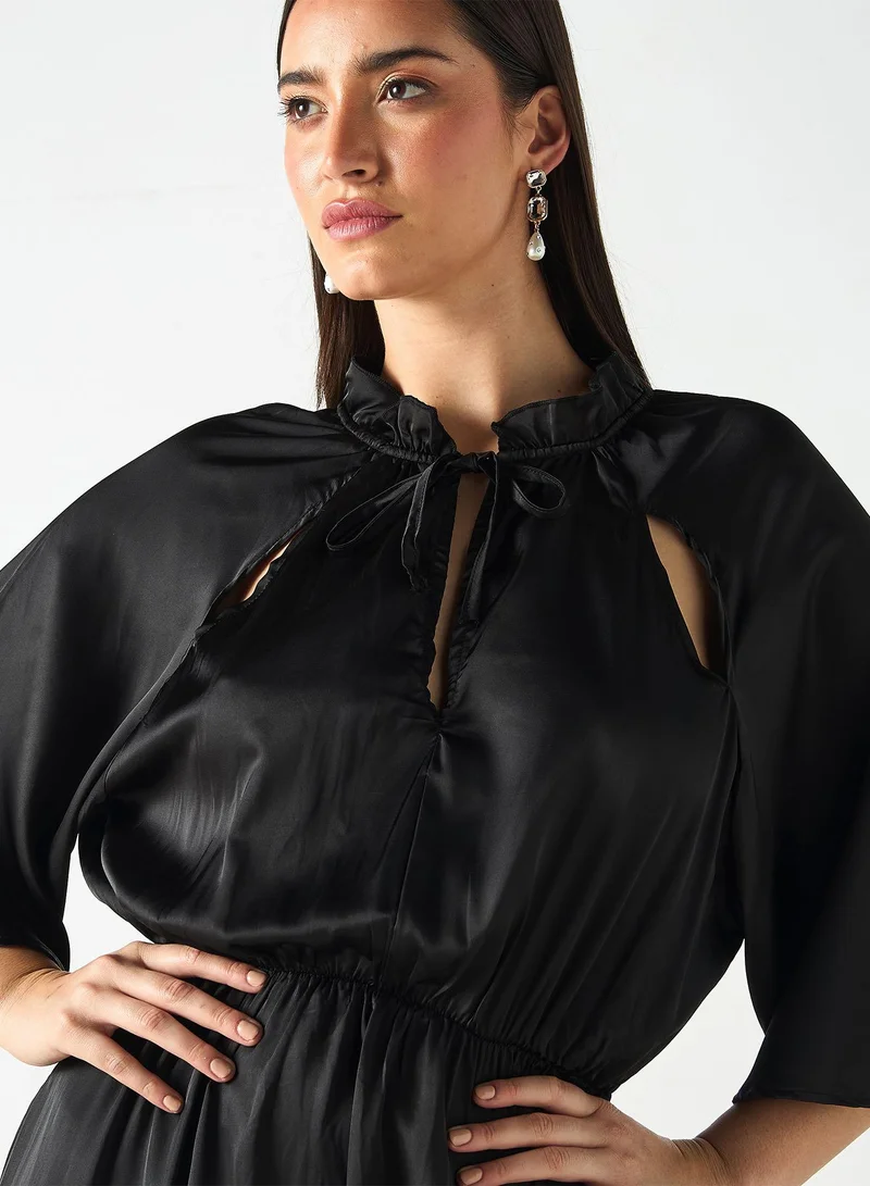 SINOIR Satin Midi Dress