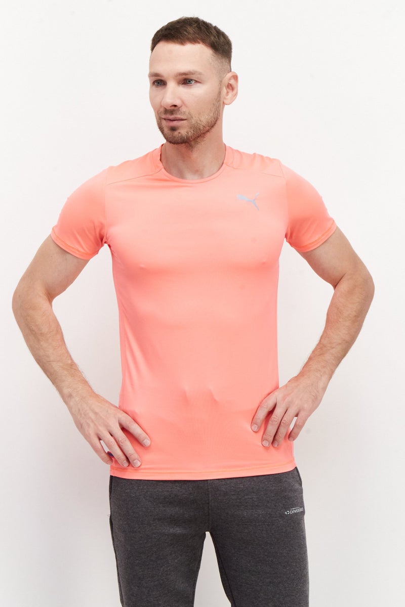 PUMA تي شيرت رياضي للرجال بأكمام قصيرة مناسب للجري، وردي - Image 1