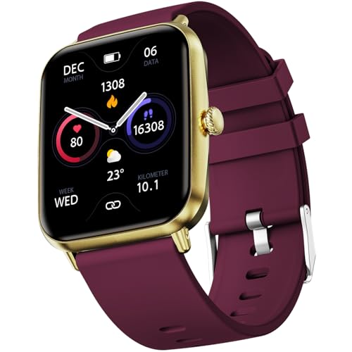 Fire-Boltt Ninja Call Pro Plus Bluetooth Calling Smart Watch, 1.83″ HD Display, AI Voice Assistant, 120+ Sports Modes, IP67 Waterproof, SpO2 & Heart Rate Monitor Smartwatch for Men & Women - Wine - Image 1