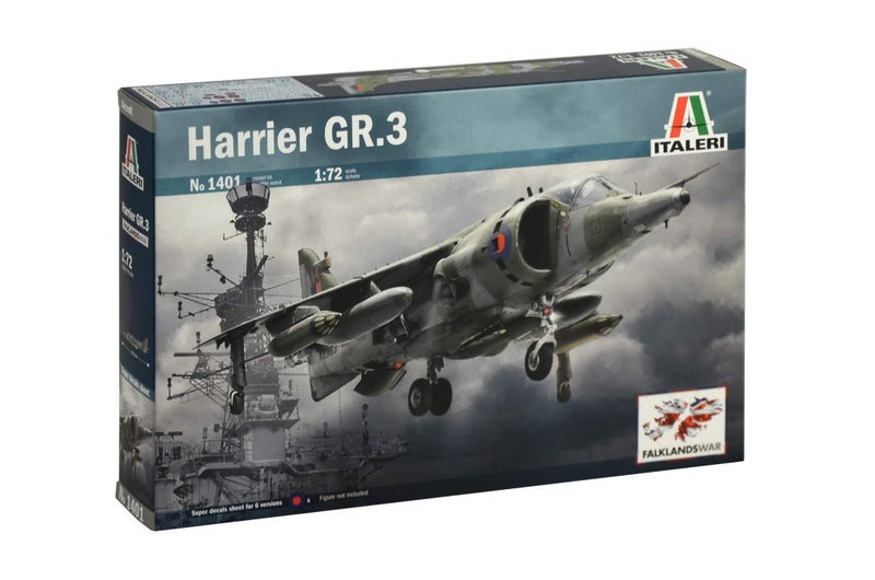 Italeri 1401S 1:72 - Harrier Gr.3 (Falklands), Multi-Color (1401) - Image 1