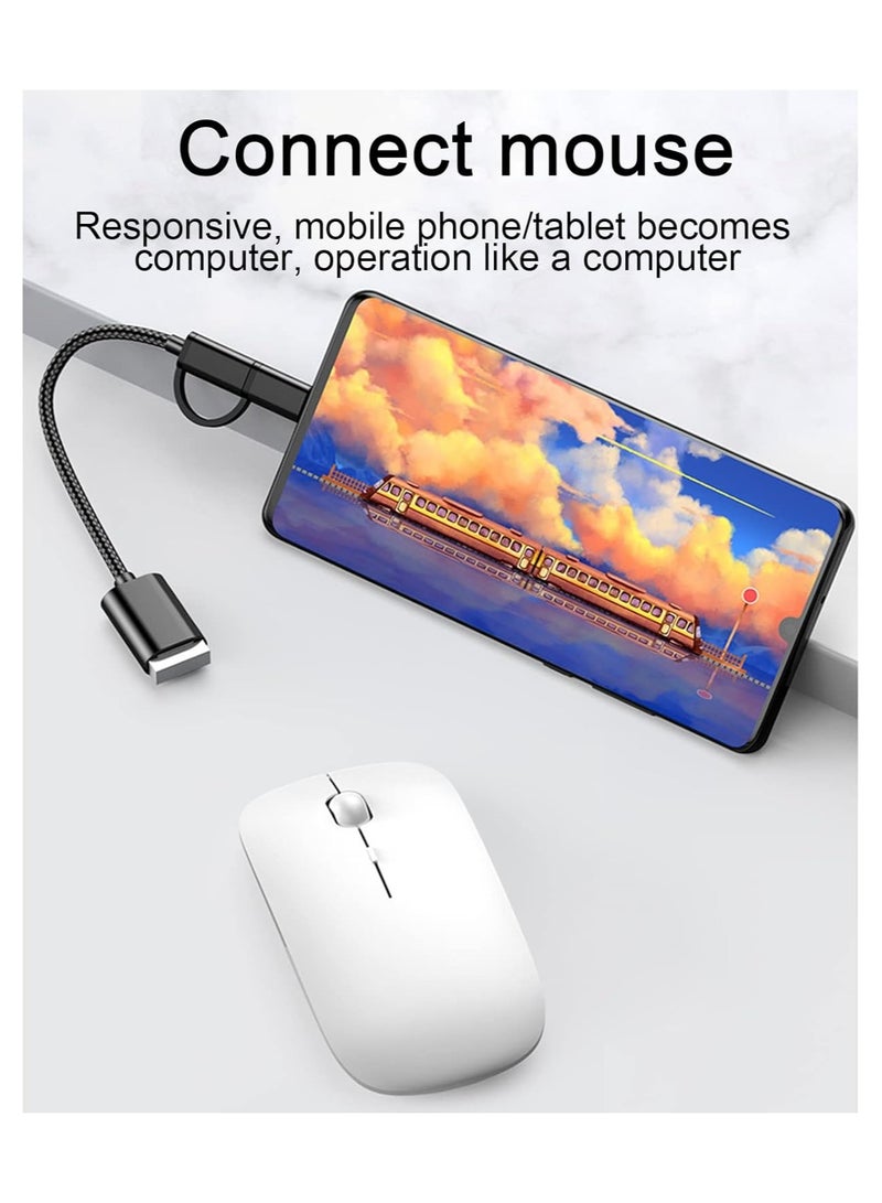 ELTRAZONE 2-in-1 USB C/Micro to USB Adapter, USB C to USB, OTG Adapter Cable, USB C to A Male to Female Adapter, Compatible with MacBook 2019 2018 2017 - Image 5