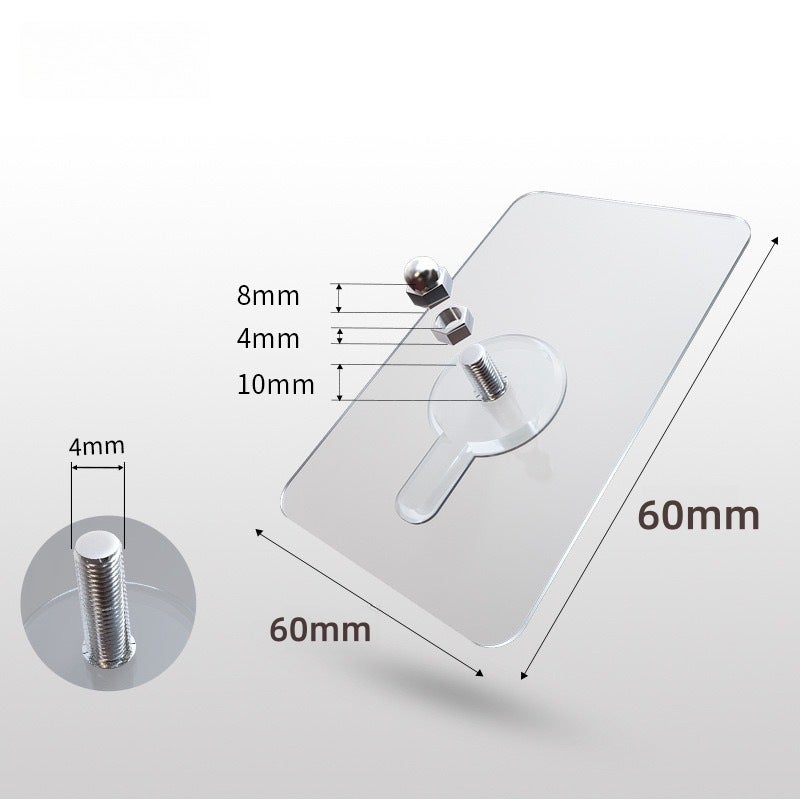 Seamless Adhesive Wall Hooks for Picture Frames Screw post [two screws] 