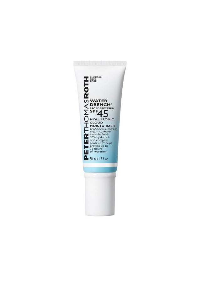 PETER THOMAS ROTH - | Water Drench Broad Spectrum Spf 45 Hyaluronic Cloud Moisturizer | Spf Moisturizer For Face, Lightweight Sunscreen For Face (Pack Of 1) - Image 1