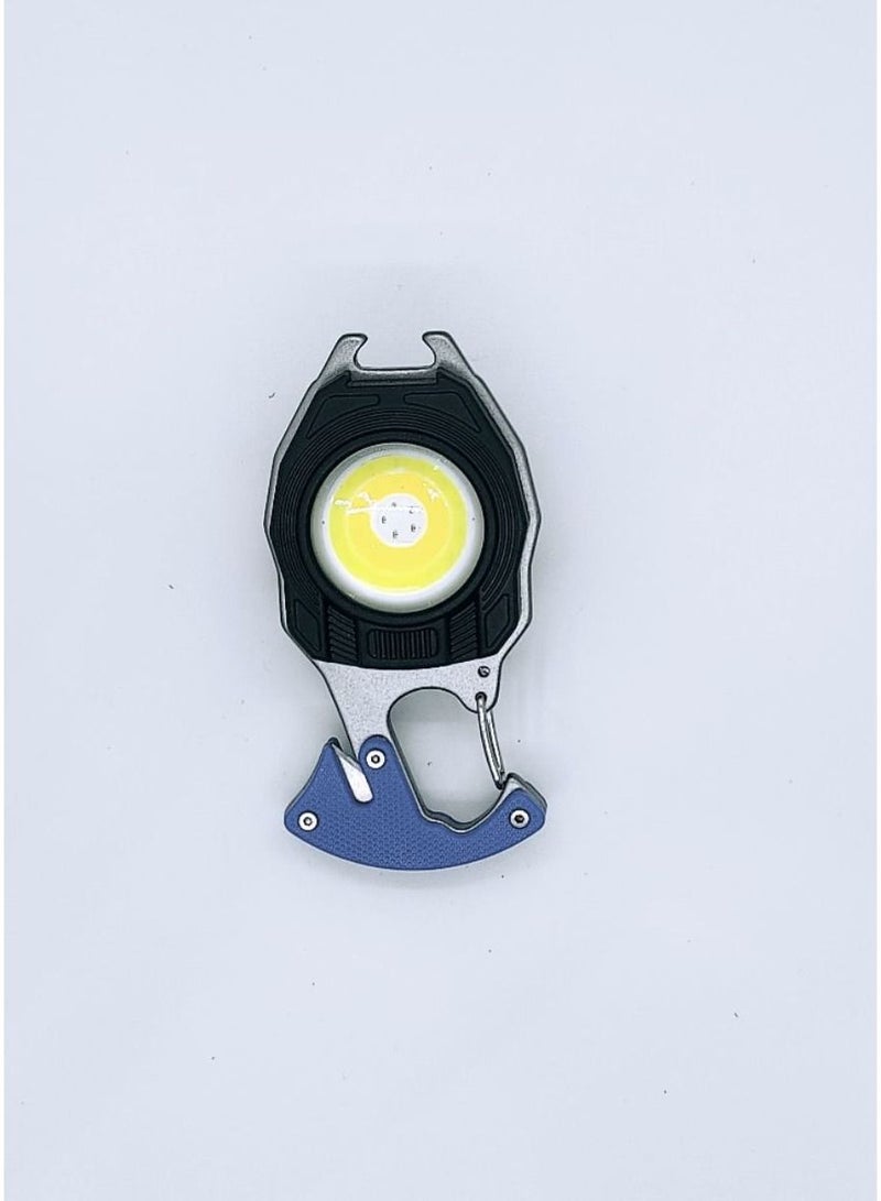 Emergency light keychain,Flashlight waterproof original LED emergency light,Rechargeable multifunctional USB rechargeable cob,6lighting modes,Bottle opener - Image 3