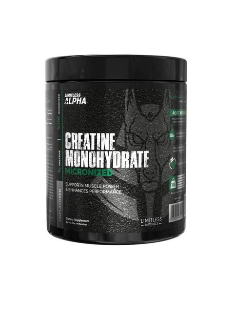 Limitless Alpha Micronized Creatine Monohydrate 300gm - 60 servings