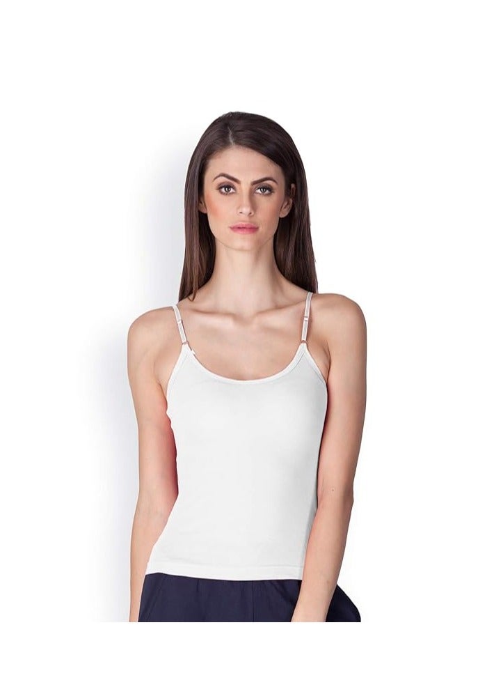 لوكس قميص قصير نسائي من القطن قابل للتنفس | مجموعة من 3 | أبيض - Image 2