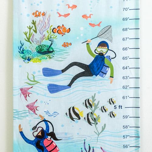 ZOOKEEPER Height Chart for Kids (19"-72") Premium Divers Durable Cotton Wall Hanging Growth Measuring Ruler for Baby Room, Nursery and Playroom Cute Home Wall Decor and Perfect Gift for Boys and Girls - Image 4