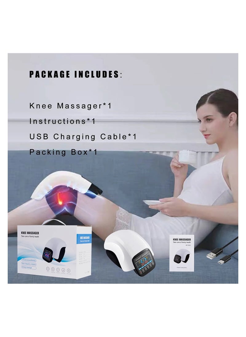 Generic - Knee Massager with Heat for Pain Relief Electric Cordless Vibration Knee Massage Device with Kneading for Arthritis and Joint Circulation Warmer Rechargeable - Image 1
