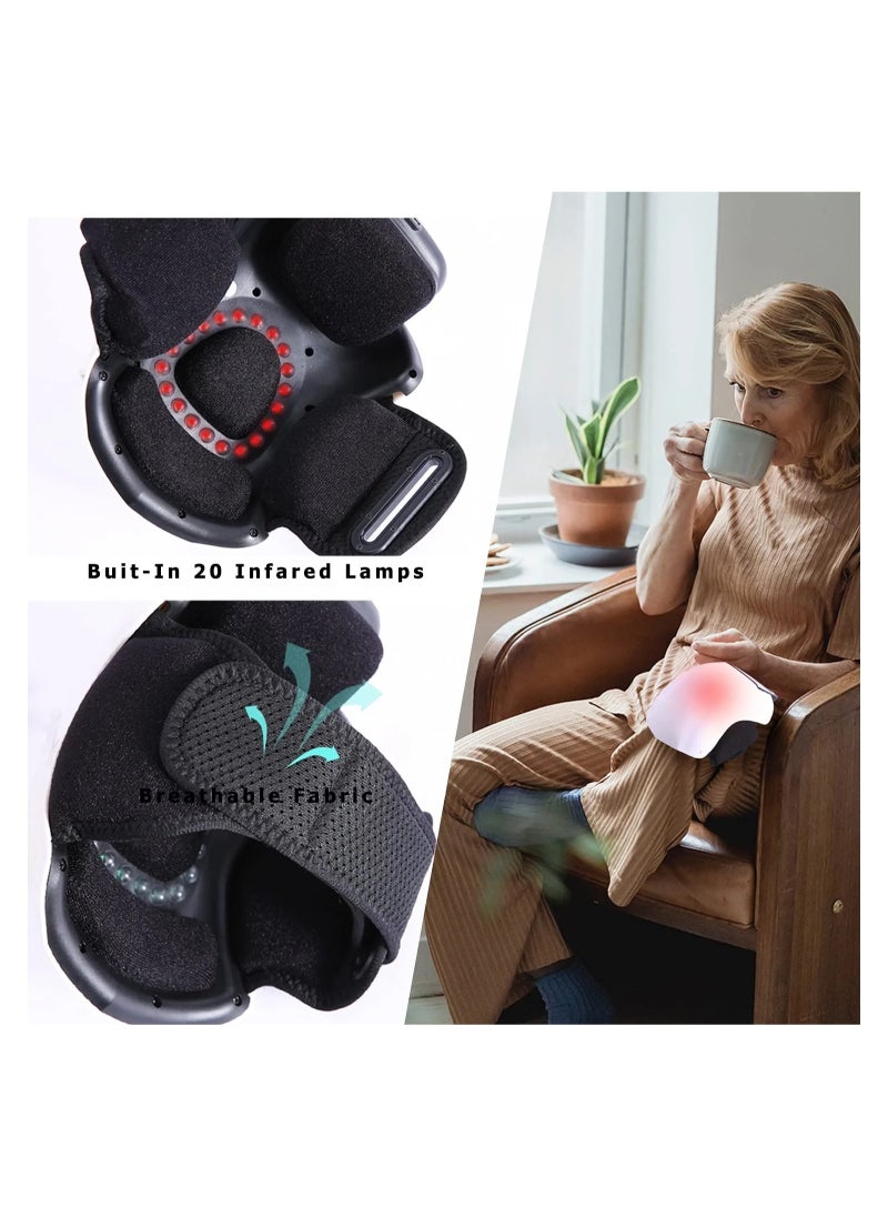 Generic - Knee Massager with Heat for Pain Relief Electric Cordless Vibration Knee Massage Device with Kneading for Arthritis and Joint Circulation Warmer Rechargeable - Image 1