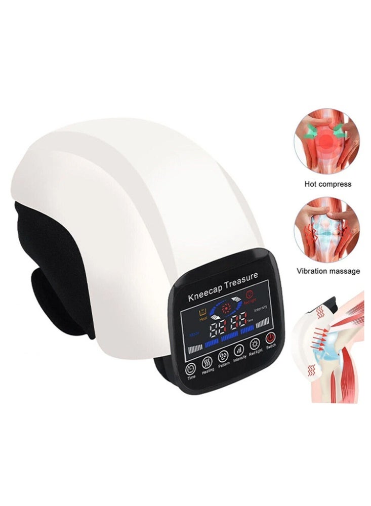 Knee Massager with Heat for Pain Relief Electric Cordless Vibration Knee Massage Device with Kneading for Arthritis and Joint Circulation Warmer Rechargeable - Image 1