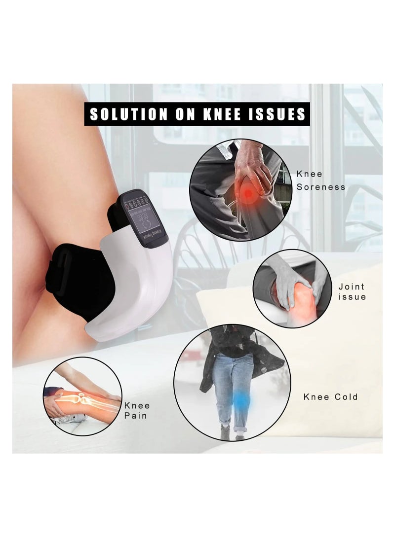 Knee Massager with Heat for Pain Relief Electric Cordless Vibration Knee Massage Device with Kneading for Arthritis and Joint Circulation Warmer Rechargeable - Image 4