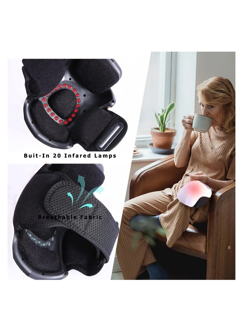 Knee Massager with Heat for Pain Relief Electric Cordless Vibration Knee Massage Device with Kneading for Arthritis and Joint Circulation Warmer Rechargeable - Image 5