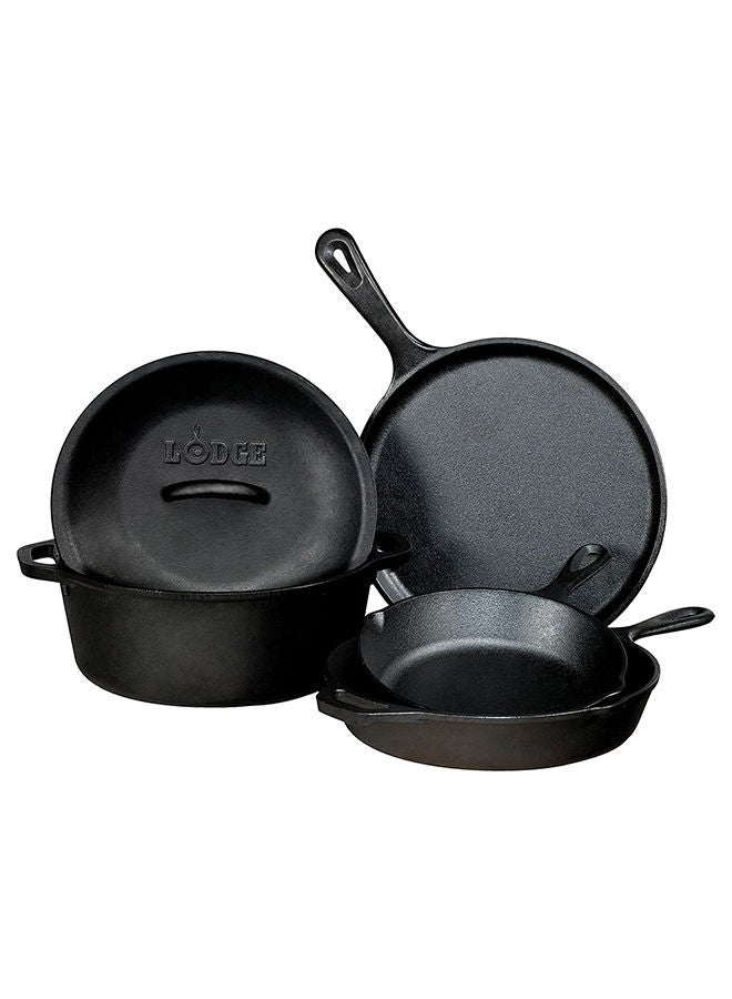 LODGE Lodge Seasoned Cast Iron Piece Bundle 5 Piece Black L5HS3  - Image 3