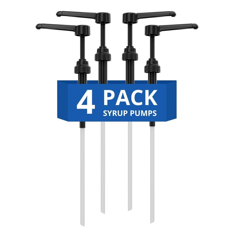 STMAX Coffee Syrup Pump Compatible with Torani 24 oz - 25 onces/Monin 1Liter Bottle/Davinci 750ml Bottles - Multipurpose Soap Oil Dispenser Pumps Set of 4 (4 Pack) - Image 1