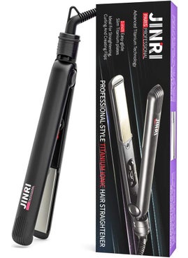 JINRI 3 in 1 Hair Straightener Hair Crimper Hair Straightener  Heated Hair Straightening Flat Iron for Smooth Anti Frizz Hair  Electric Hair Straightener 