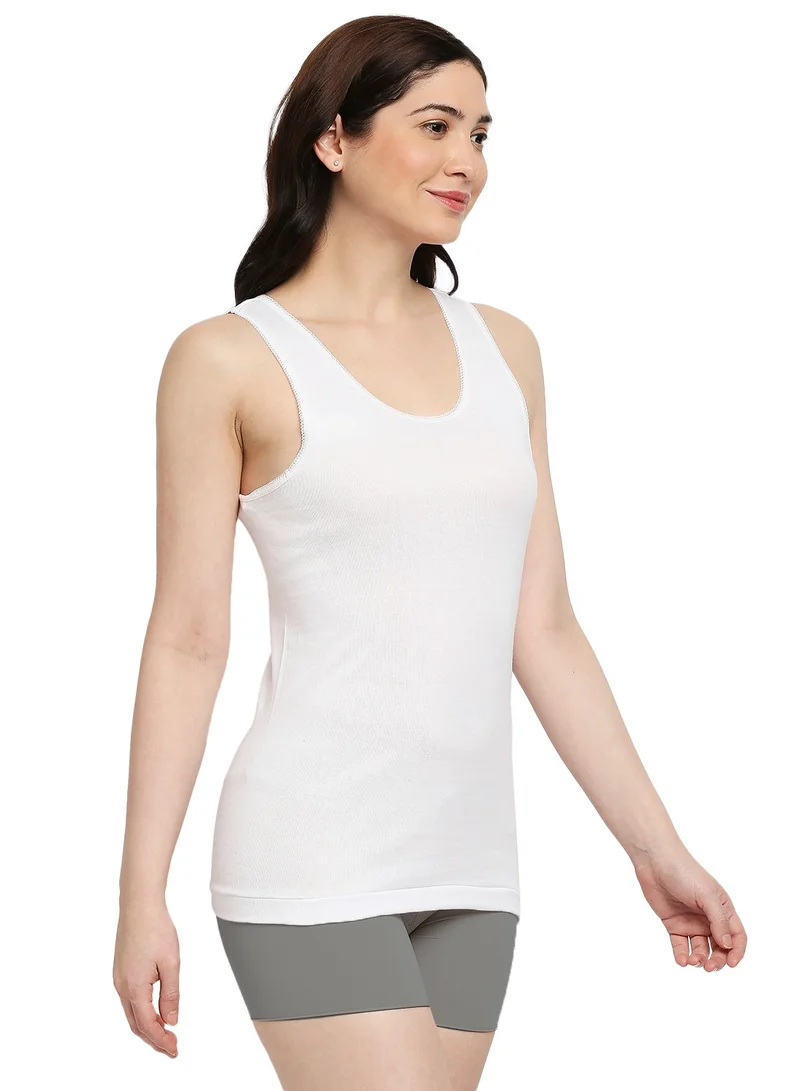 BYC WOMEN'S COTTON VEST - WHITE