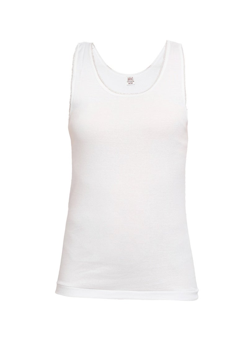 BYC - WOMEN'S COTTON VEST - WHITE - Image 1