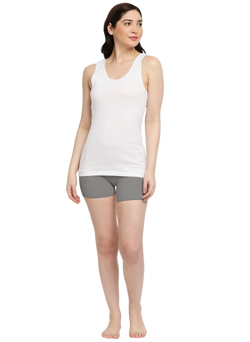 BYC WOMEN'S COTTON VEST - WHITE