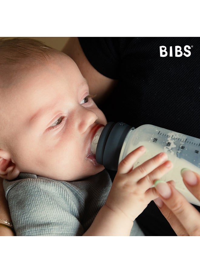 BIBS - Pack Of 2 Baby Bottle Nipple Round Silicone, Slow Flow, 0 Months + - Image 1