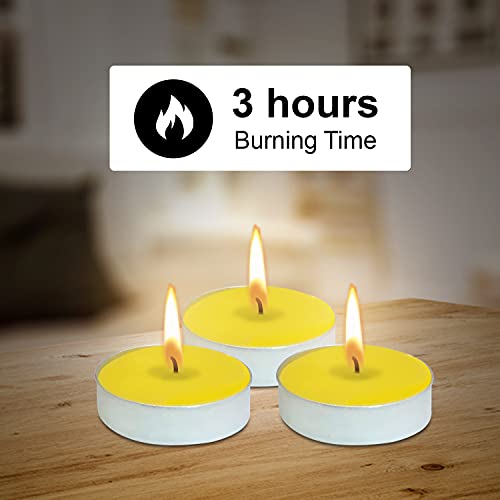 AURA DECOR AuraDecor Vanilla Scented Tealight Candles Pack of 10 | 3-Hour Burn Paraffin Wax Lights for Home Decor, Spa, Relaxation & Festive Decor - Image 4