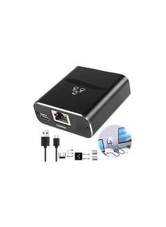 Generic 1 to 2 Gigabit  Splitter Adapter –   Ports with USB-C Power Cable for PC, Router, ADSL, Digital TV  - Image 1