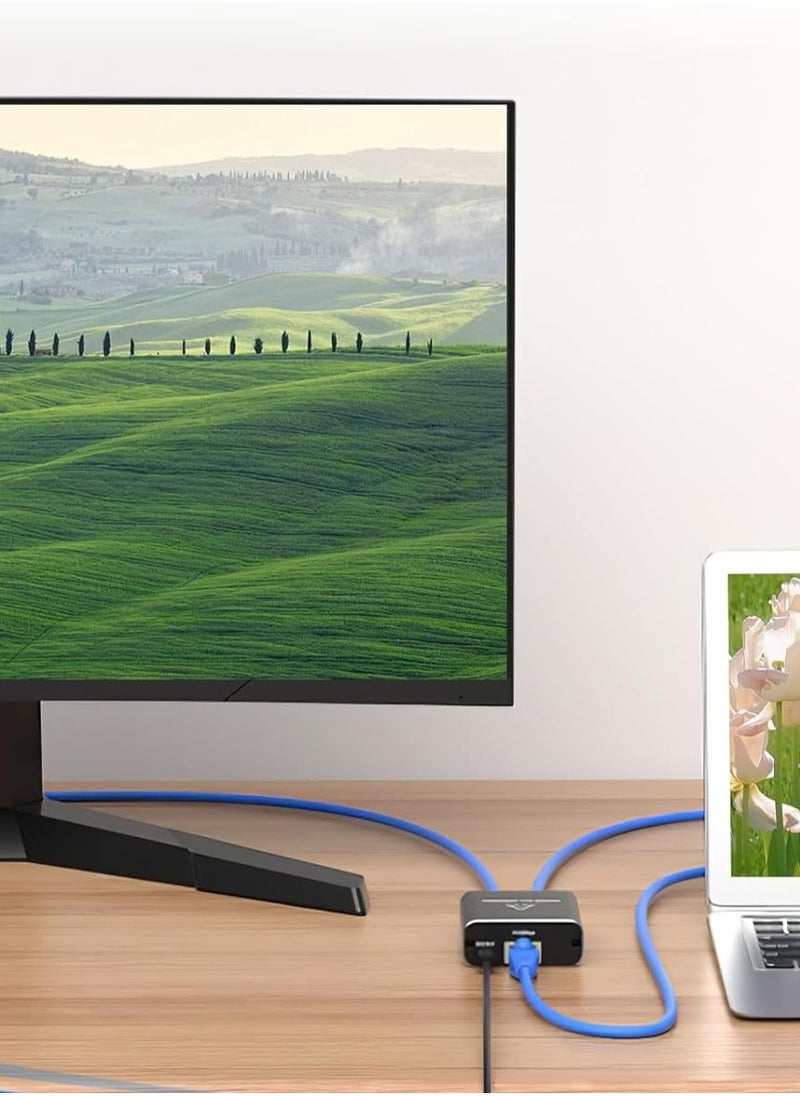 ماركة غير محددة موزع   1 إلى 2 بمنفذين جيجابت –   مع كابل طاقة USB-C للكمبيوتر والراوتر وجهاز ADSL والتلفزيون الرقمي  - Image 2