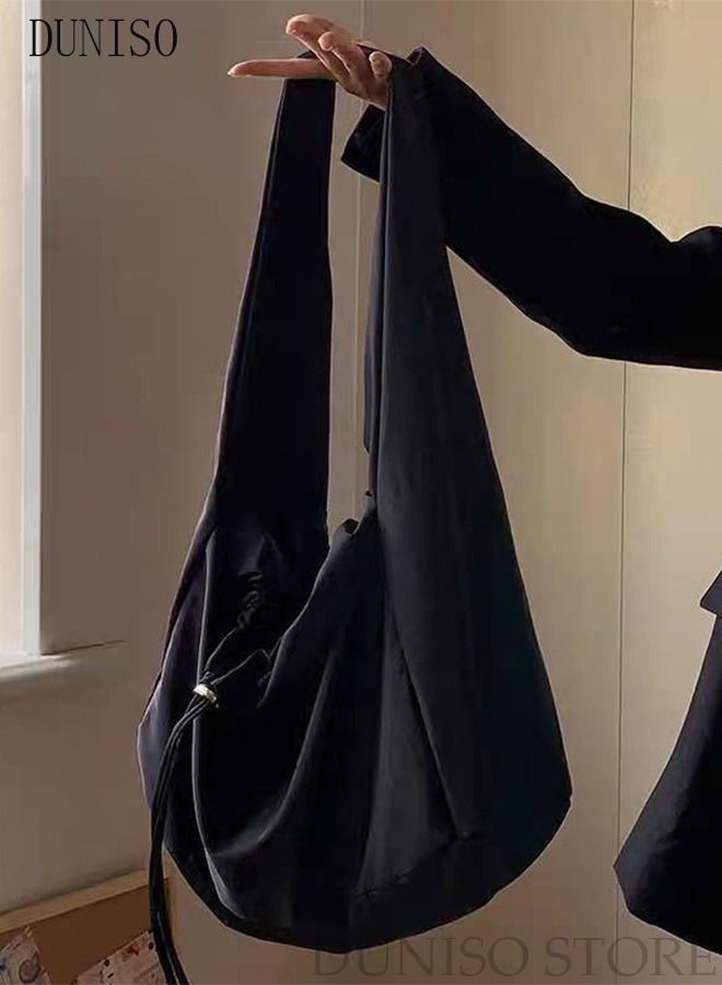 DUNISO Women's Shoulder Tote Bag Canvas Handbag For Women Large Capacity Crossbody Bag Fashionable Travel Messenger Shoulder Bag For Ladies Girls College Students - Image 5