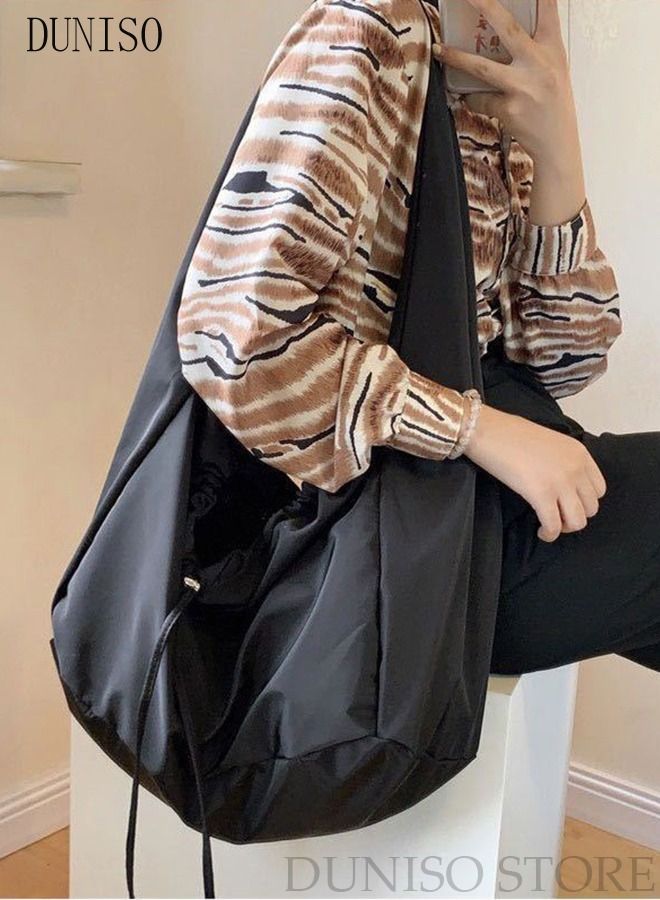 DUNISO Women's Shoulder Tote Bag Canvas Handbag For Women Large Capacity Crossbody Bag Fashionable Travel Messenger Shoulder Bag For Ladies Girls College Students - Image 4