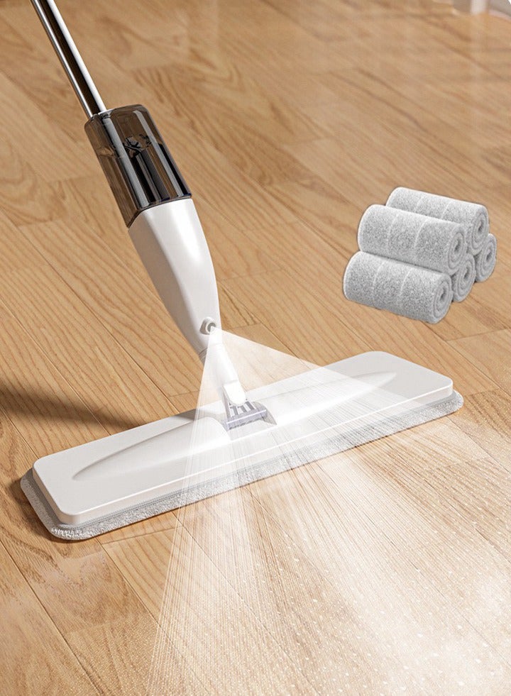Spray mop with 5 washable microfiber pads - Cleaning mop with 350ml refillable tank and 40cm mop head - Ceramic or wooden floor mop for home kitchen - Image 1