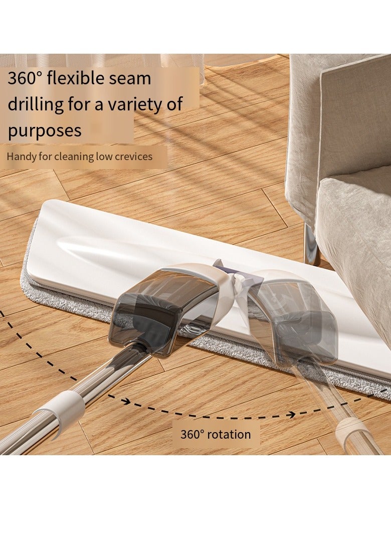 Spray mop with 5 washable microfiber pads - Cleaning mop with 350ml refillable tank and 40cm mop head - Ceramic or wooden floor mop for home kitchen - Image 3