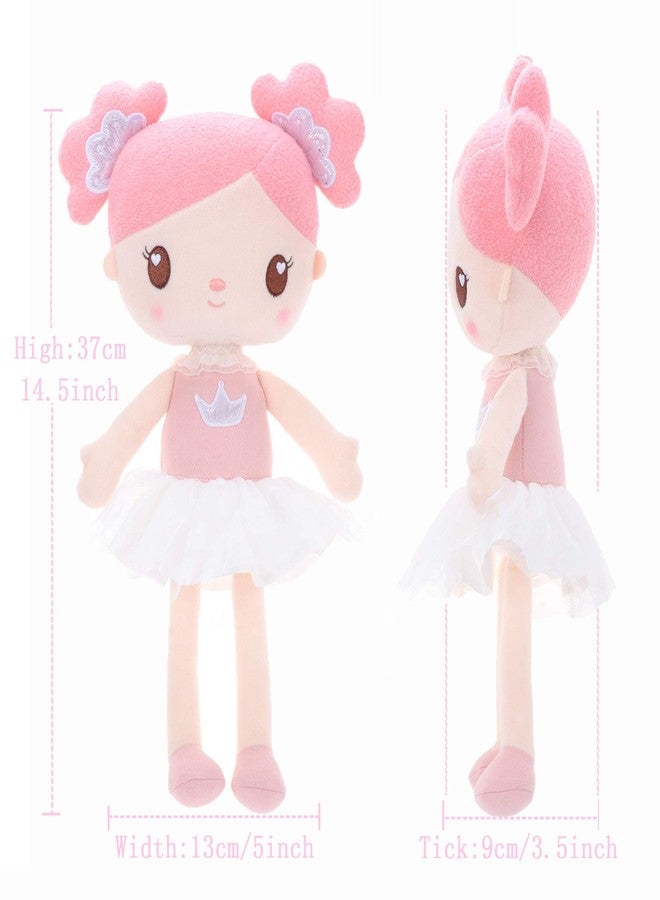 Gloveleya Baby Girl Gifts Rag Doll Soft Plush Candy Girl Pink 15" with Gift Bag - Image 2