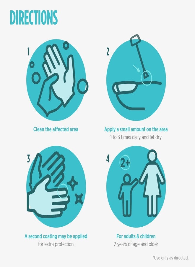 كومفورت زون ضمادة سائلة للبشرة، مسكن موضعي ومطهر، حاجز واقي للجلد للجروح والخدوش الصغيرة، ضمادة سائلة سهلة الاستخدام للأصابع المتشققة والمناطق المصابة الأخرى، 1 أونصة (عبوة من 3 قطع) - Image 3