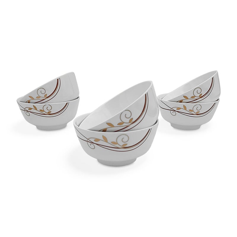 Superware | Pure Melamine | Bowl Set - Spiral Fluer 4” (6 nos.) | Stain Free, Glazed Finish - Image 5
