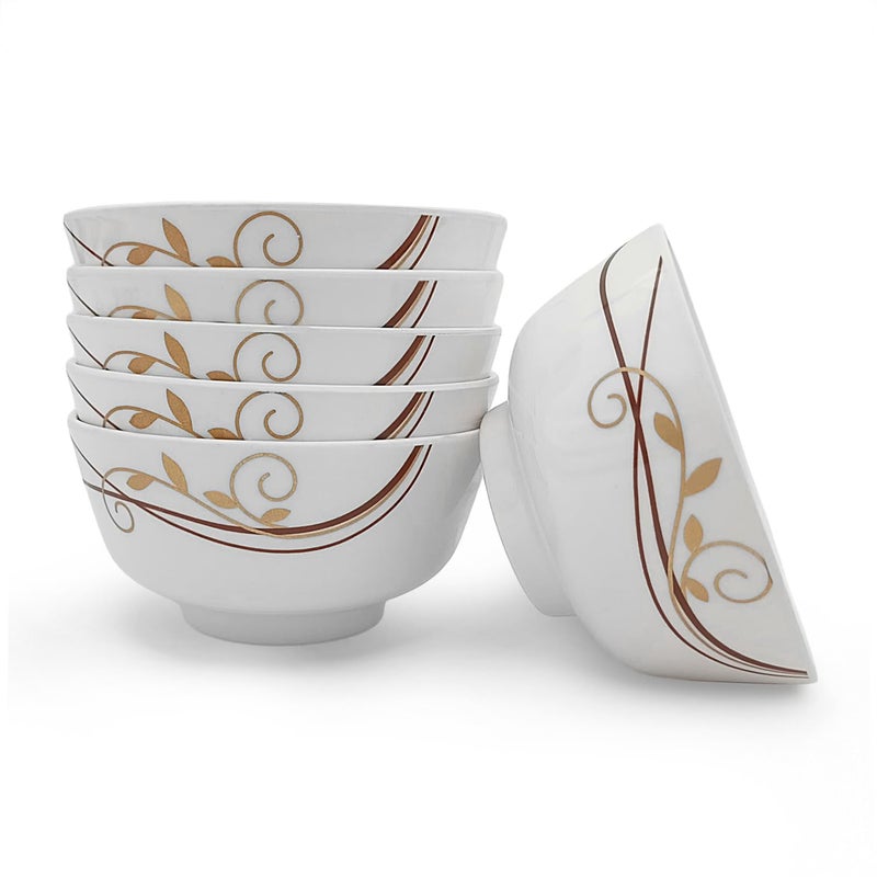 Superware | Pure Melamine | Bowl Set - Spiral Fluer 4” (6 nos.) | Stain Free, Glazed Finish - Image 4