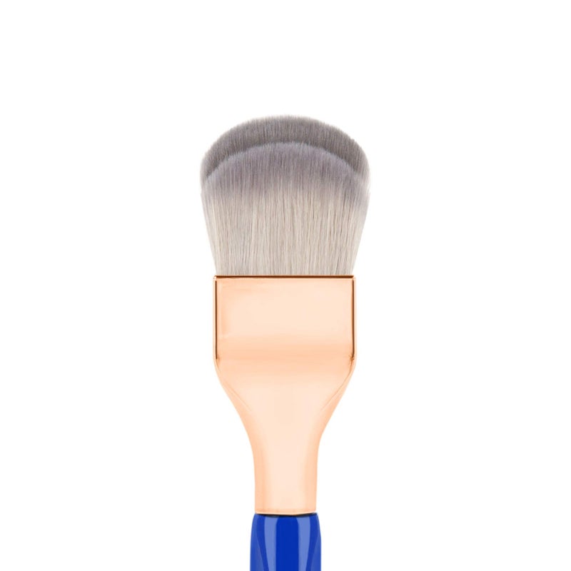 Bdellium Tools Professional Makeup Brush - Golden Triangle 952 Small Rounded Double Dome Blender - With All Vegan and Soft Synthetic Fibers, For Application & Blending (Blue, 1pc) - Image 2