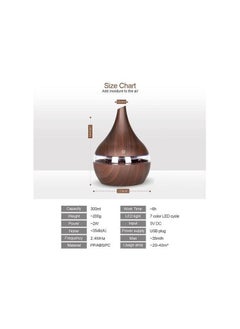 ماركة غير محددة مرطب  الهواء  يعمل بالموجات فوق الصوتية - 7 ألوان LED 300 مل  - Image 4